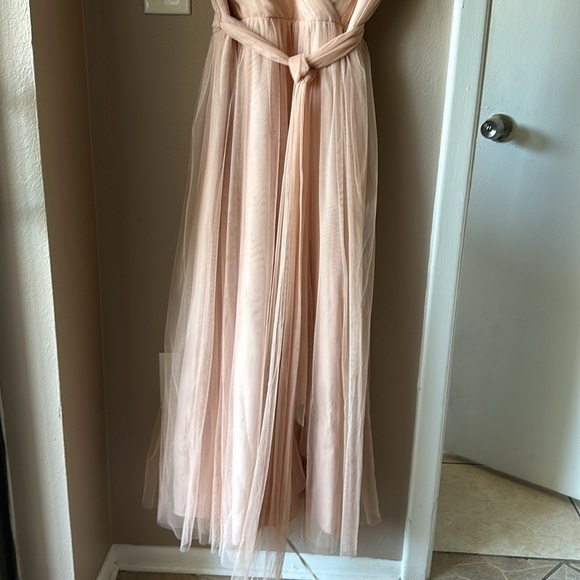 NWT WATTERS & WATTERS Anthropologie Pale Pink Pleated Bridesmaid Dress - Picture 6 of 14